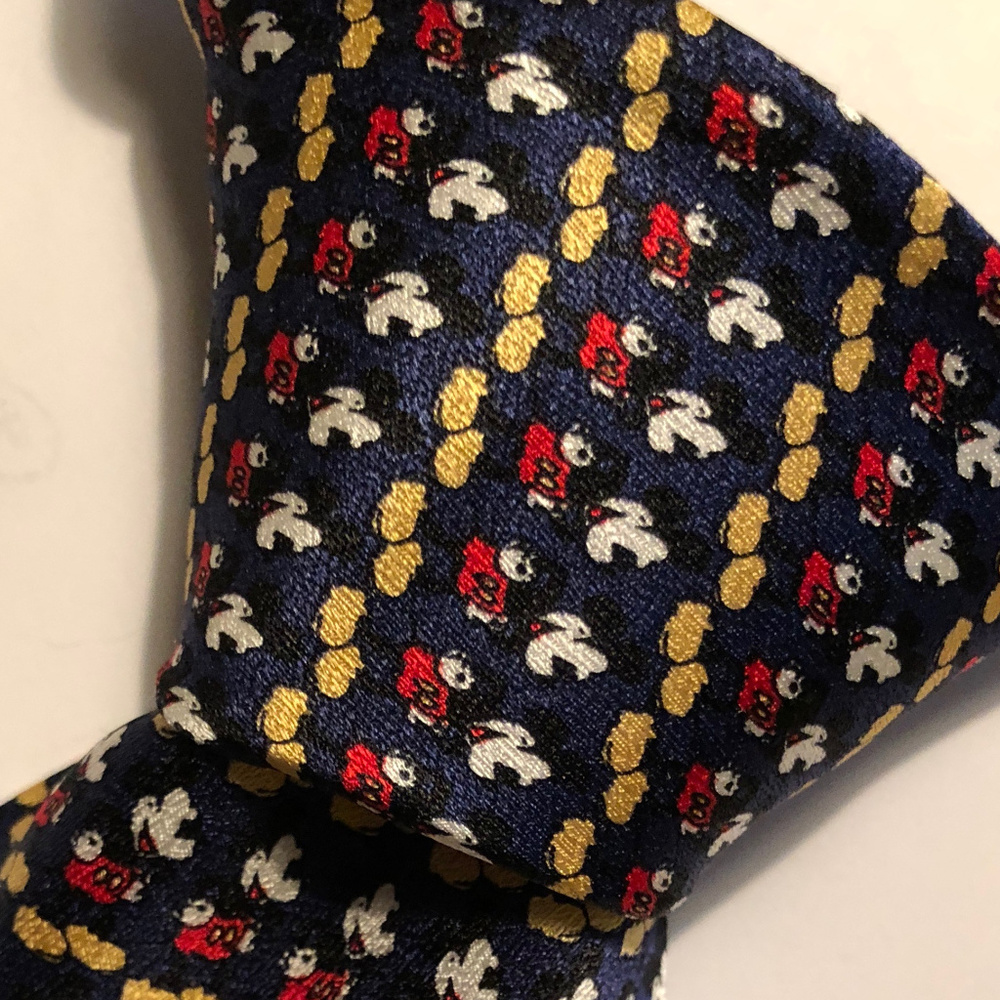 Men's Disney Mickey Mouse Navy Silk Tie - NEW